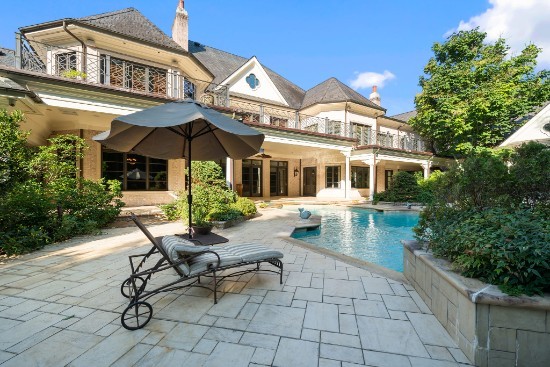 back of of 12324 birchfalls drive and pool