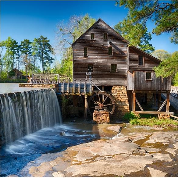 Yates Mill waterfall